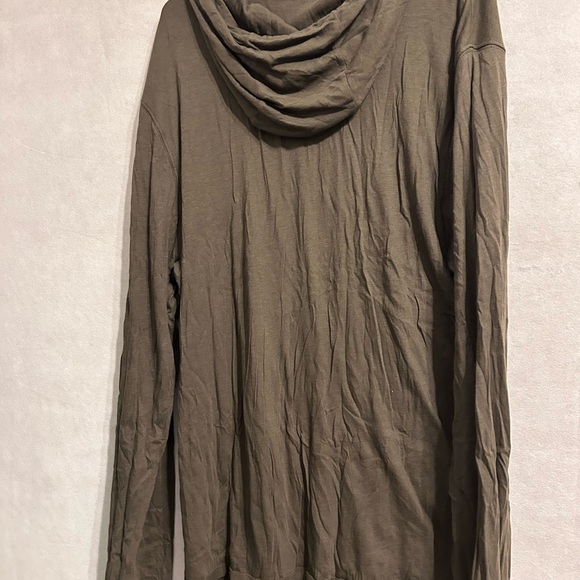 Vince double knit men’s pullover light weight hoodie stretch olive green XL - Picture 5 of 9